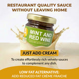 Mint and Red Wine sauce